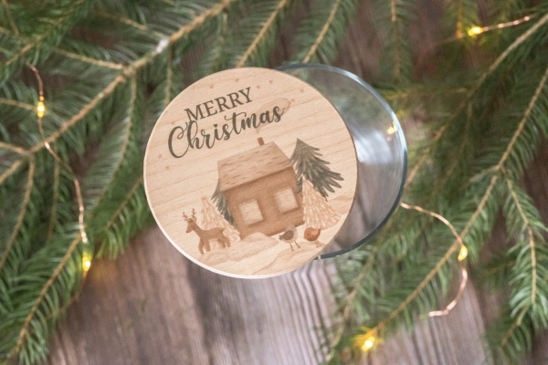 Vorratsglas Merry Christmas Winterlandschaft